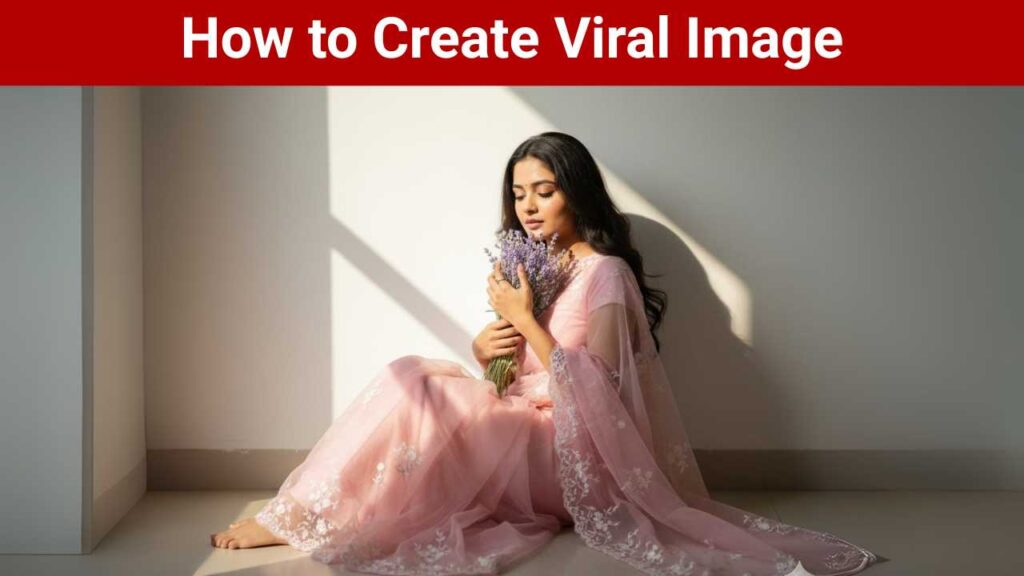 pink saree retro image