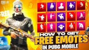 get free emotes in pubg