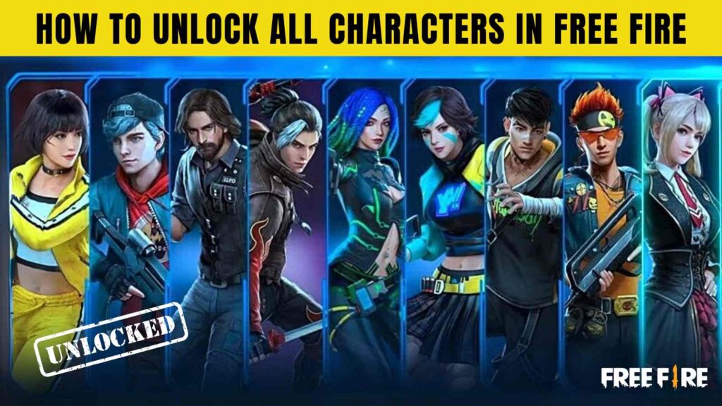 unlock all Free Fire characters