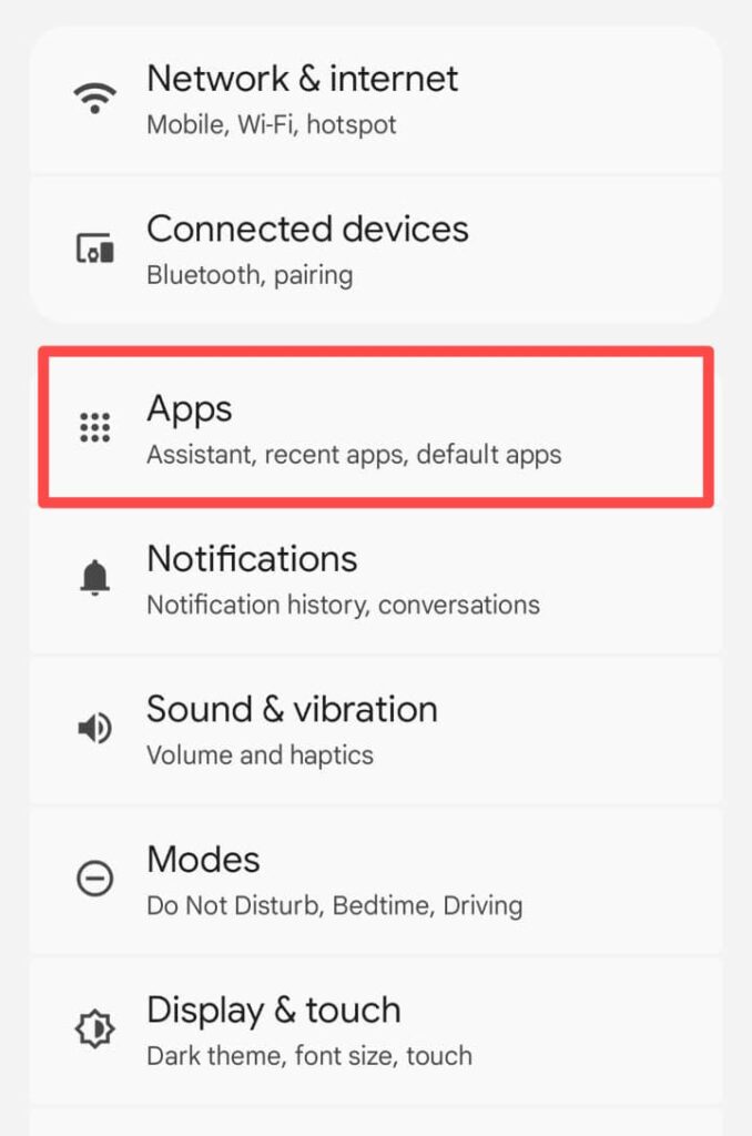 Phone setting