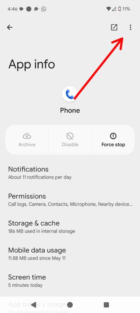 three dots highlighted